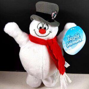 Frosty The Snowman Stuffed Animal 10" Plush Top Hat Red Scarf Christmas Kids New